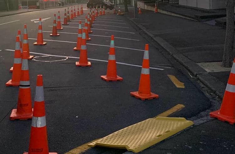 Traffic management protects workers and road users